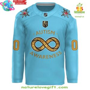 Vegas Golden Knights Autism Awareness 2025 Hockey Jersey InspirDG 2