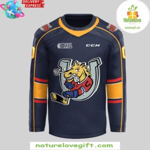 Barrie Colts New Uniform 202425 Black Hockey Jersey