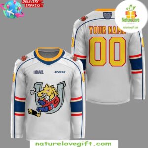 Barrie Colts New Uniform 202425 White Hockey Jersey