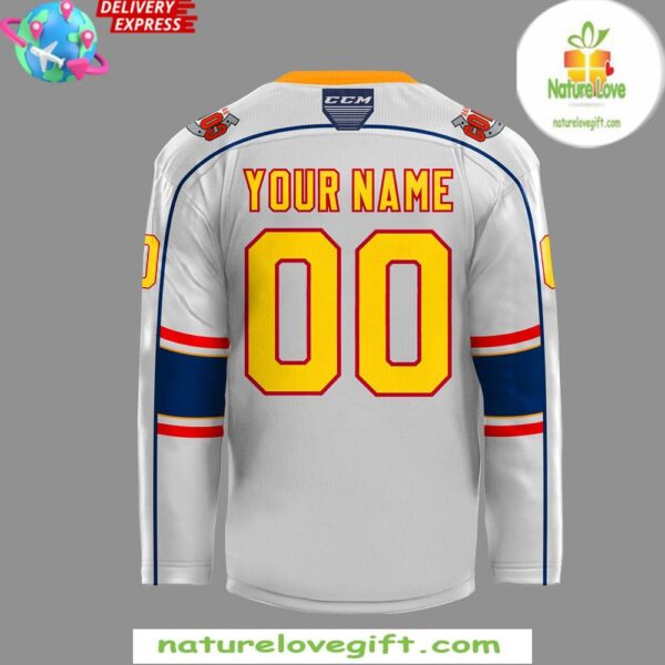 Barrie Colts 2025-25 White Hockey Jersey New Uniform