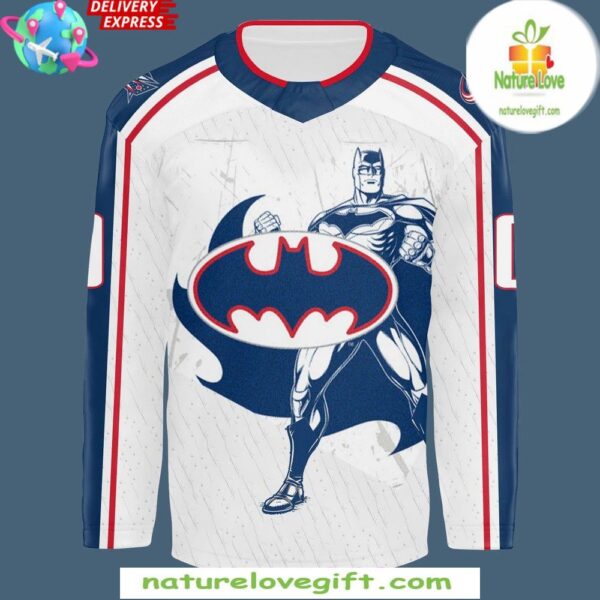 Batman 2025 Columbus Blue Jackets Hockey Jersey