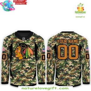 Chicago Blackhawks Military Appreciation Special Hockey Jersey