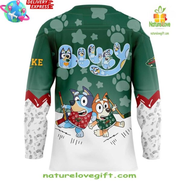 Bluey and Bingo Minnesota Wild Special Hockey Jersey