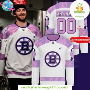 Boston Bruins 2025 Hockey Fights Cancer Jersey