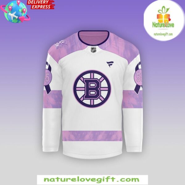 Boston Bruins 2025 Hockey Fights Cancer Jersey
