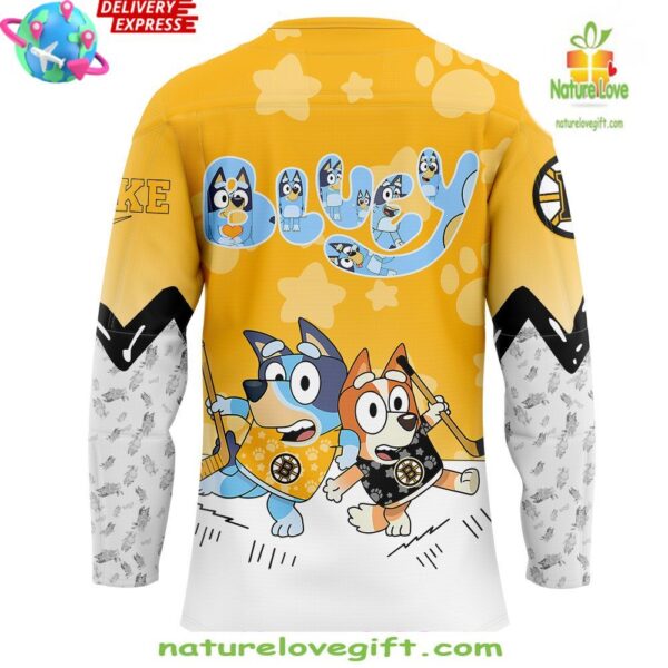 Boston Bruins Bluey Bingo Hockey Jersey Kids Special Edition