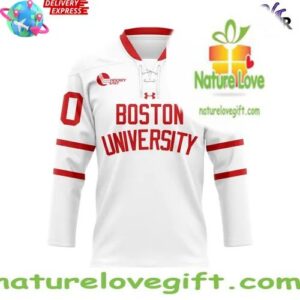 Boston University Terriers Frozen Four 2025 Hockey Jersey InspirDG 2
