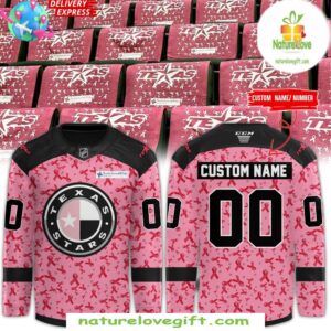 Breast Cancer Awareness Texas Stars Hockey Jersey 2025