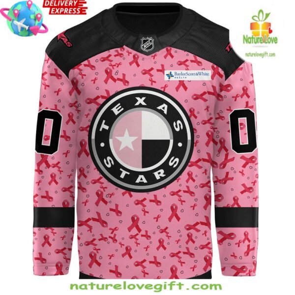 Breast Cancer Awareness Texas Stars Hockey Jersey 2025
