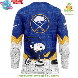 Buffalo Sabres Anniversary of Peanuts Special Hockey Jersey