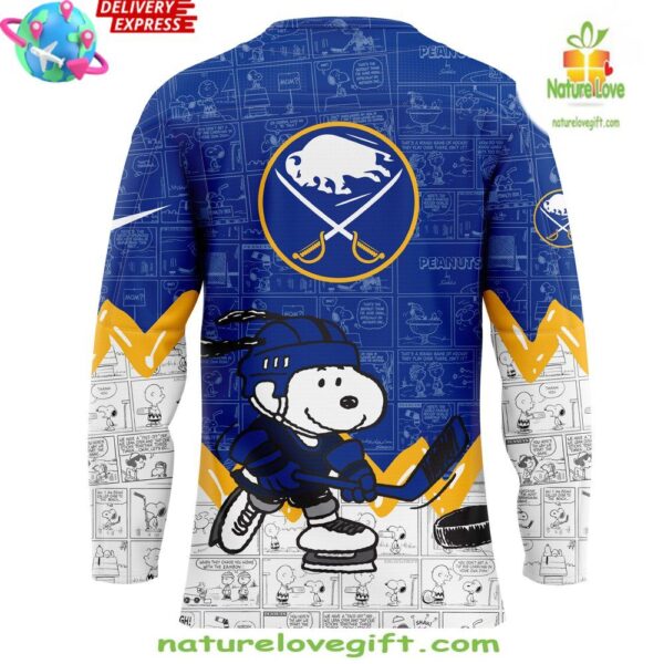 Buffalo Sabres Peanuts Anniversary Limited Edition Hockey Jersey