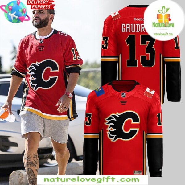 Calgary Flames 2025 Red Jersey Hockey Fan Apparel