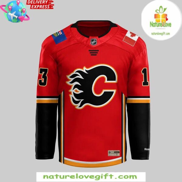 Calgary Flames 2025 Red Jersey Hockey Fan Apparel