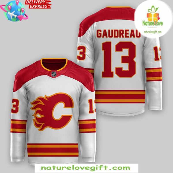 Calgary Flames 2025 White Jersey Hockey Fan Apparel
