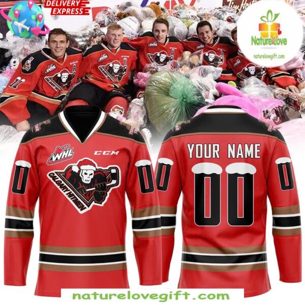 Calgary Hitmen Teddy Bear Toss Hockey Jersey Premium Fan Wear
