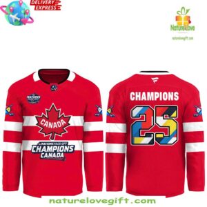Canada Fanatics Steel 2025 4 Nations Face Off Champions Jersey