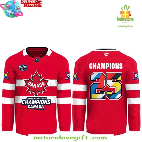 Canada Hockey Jersey 2025 4 Nations Face Off Champions Fanatics Steel