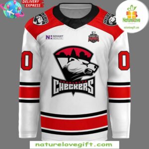 Charlotte Checkers 2025 Calder Cup Playoffs White Hockey Jersey InspirDG 2