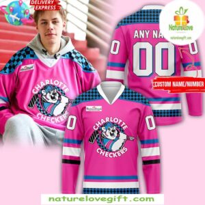 Charlotte Checkers Neon Night 2025 Hockey Jersey