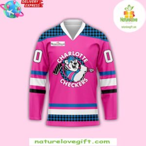 Charlotte Checkers Neon Night 2025 Hockey Jersey