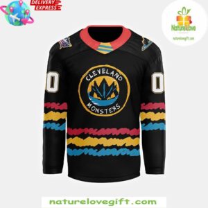 Cleveland Monsters 2025 Kids Hockey Jersey Babies Childrens Night 1 Cleveland Monsters Babies Childrens Night 2025 Hockey Jersey