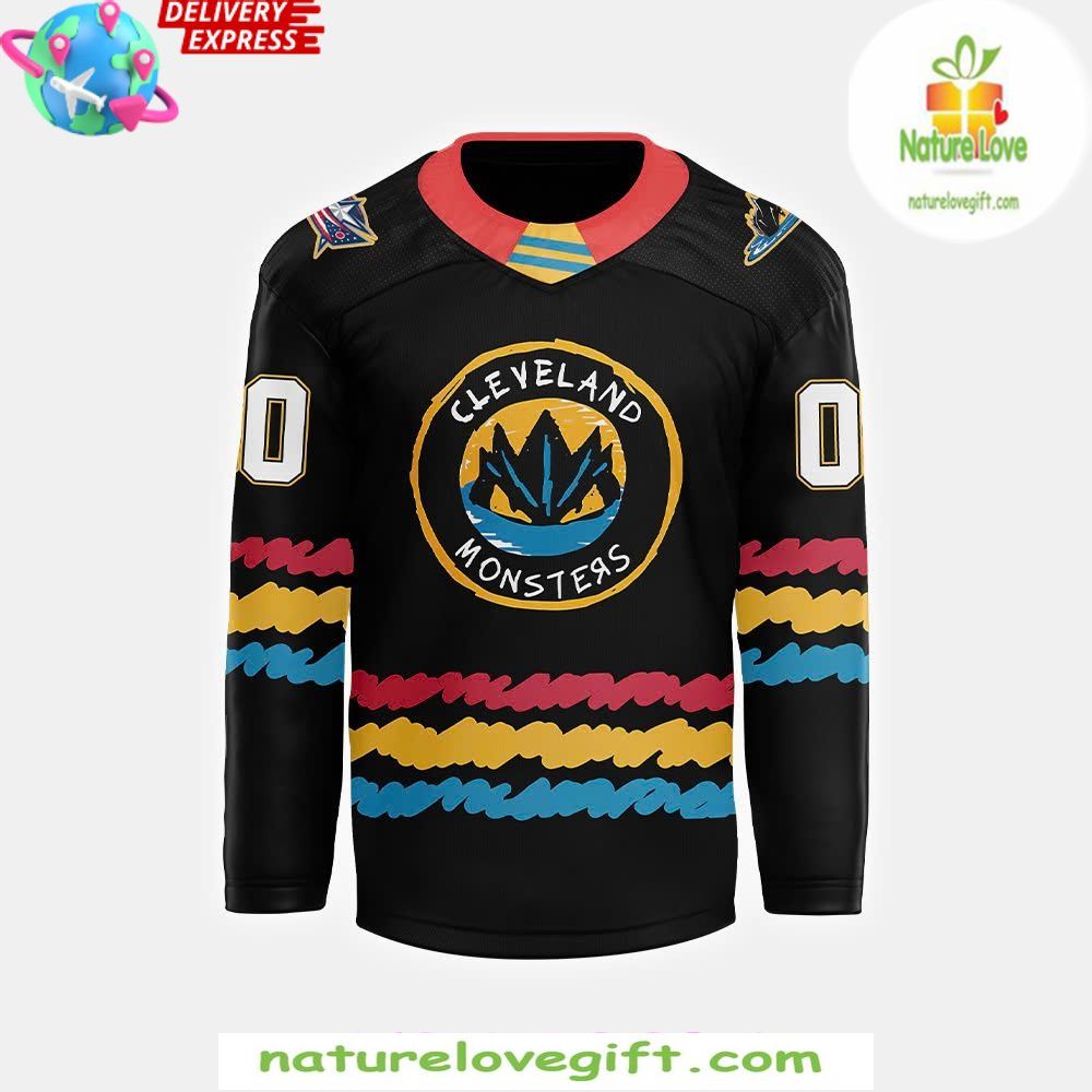 Cleveland Monsters 2025 Kids Hockey Jersey Babies Childrens Night Cleveland Monsters 2025 Kids Hockey Jersey Babies Childrens Night