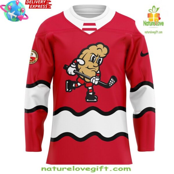 Cleveland Monsters Red Jersey Pucks Pierogies Weekend Special