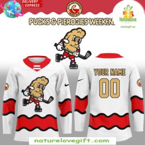 Cleveland Pierogies Hockey Club Pucks Pierogies Weekend Hockey Jersey