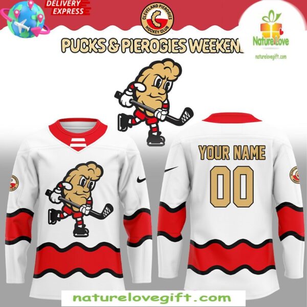 Cleveland Pierogies Hockey Jersey Pucks Pierogies Weekend