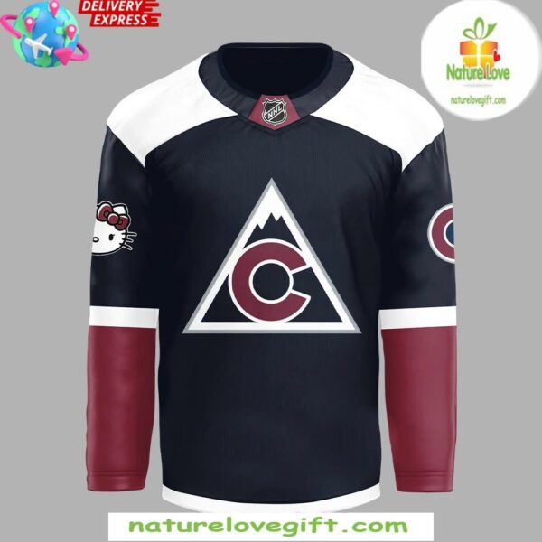 Colorado Avalanche Hello Kitty 50th Anniversary Hockey Jersey