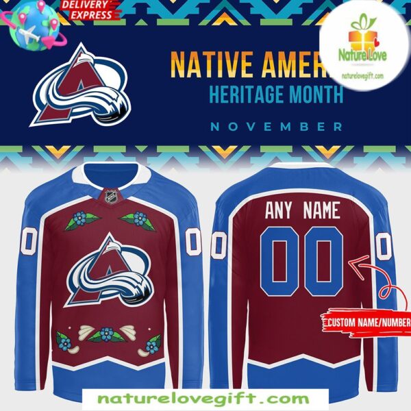 Colorado Avalanche Native Heritage Hockey Jersey Custom