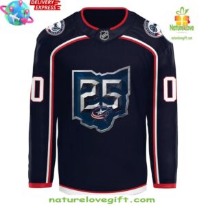 Columbus Blue Jackets 25th Anniversary Special Hockey Jersey InspirDG 2