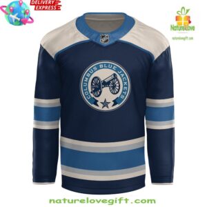 Columbus Blue Jackets x Chill Guy Blue Hockey Jersey
