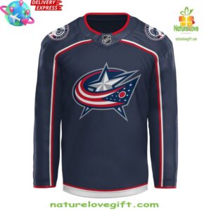Columbus Blue Jackets x Chill Guy Navy Hockey Jersey