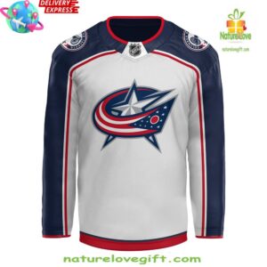 Columbus Blue Jackets x Chill Guy White Hockey Jersey