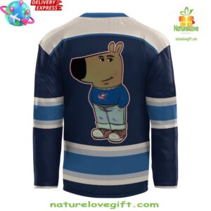 Columbus Blue Jackets x Chill Guy Blue Hockey Jersey