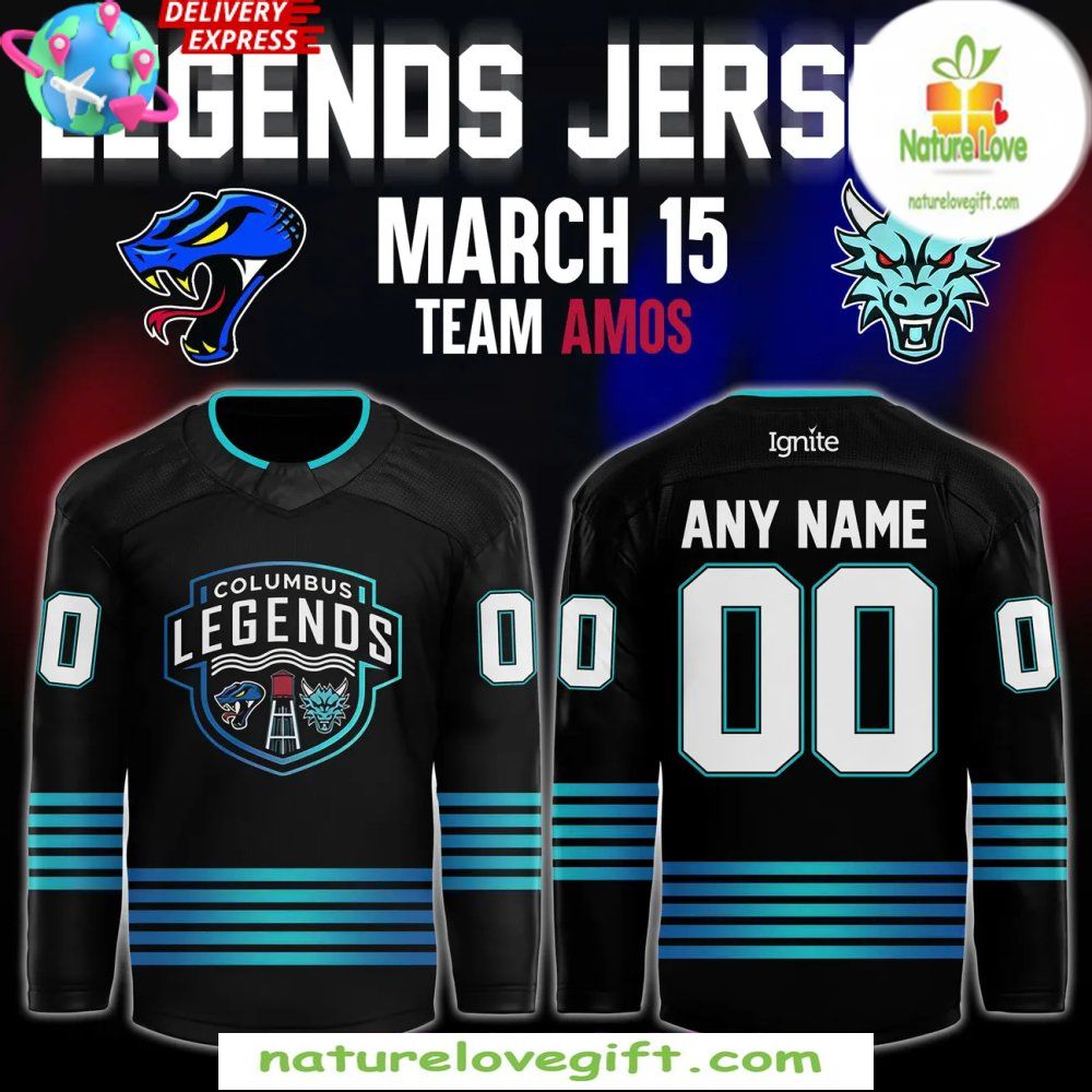 Columbus River Dragons 2025 Legends Night Hockey Jersey Columbus River Dragons 2025 Legends Night Hockey Jersey
