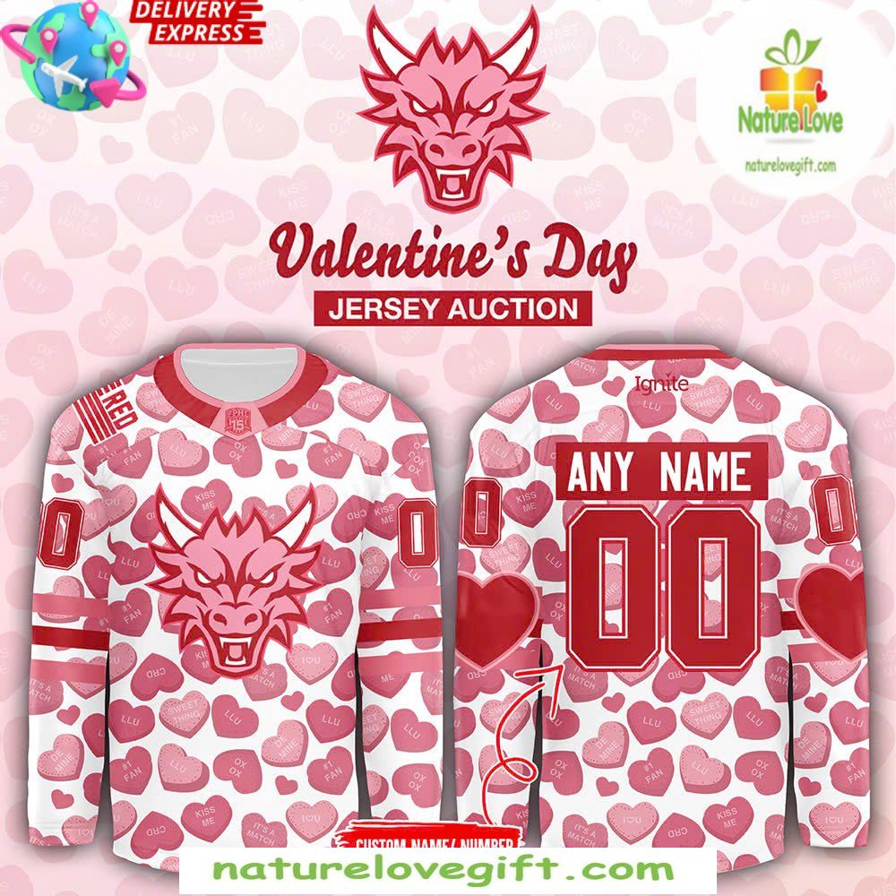 Columbus River Dragons Valentine Jersey Auction Hockey Jersey Columbus River Dragons Valentine Jersey Auction Hockey Jersey