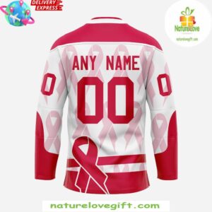 Custom Hockey Jersey Brampton Steelheads Pink in the Rink Night 2 Brampton Steelheads Pink in the Rink Night Custom Hockey Jersey