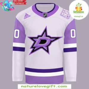 Dallas Stars Hockey Fights Cancer 2025 Jersey 2 Dallas Stars x Hockey Fights Cancer Night 2024 Hockey Jersey