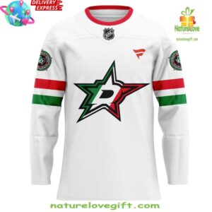Dallas Stars Hockey Jersey Noche Mexicana Special White 1 Dallas Stars Noche Mexicana Special White Hockey Jersey