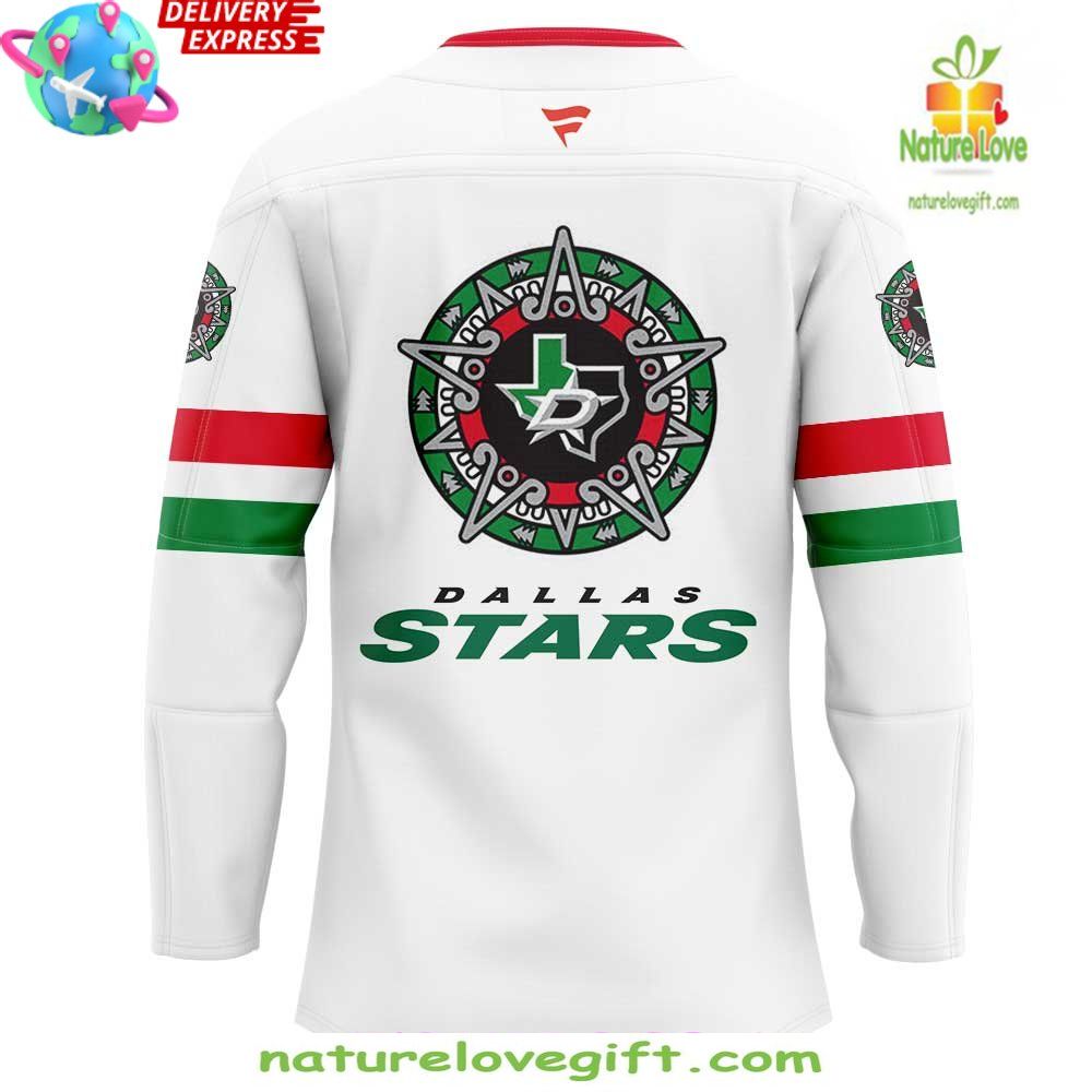 Dallas Stars Hockey Jersey Noche Mexicana Special White Dallas Stars Hockey Jersey Noche Mexicana Special White