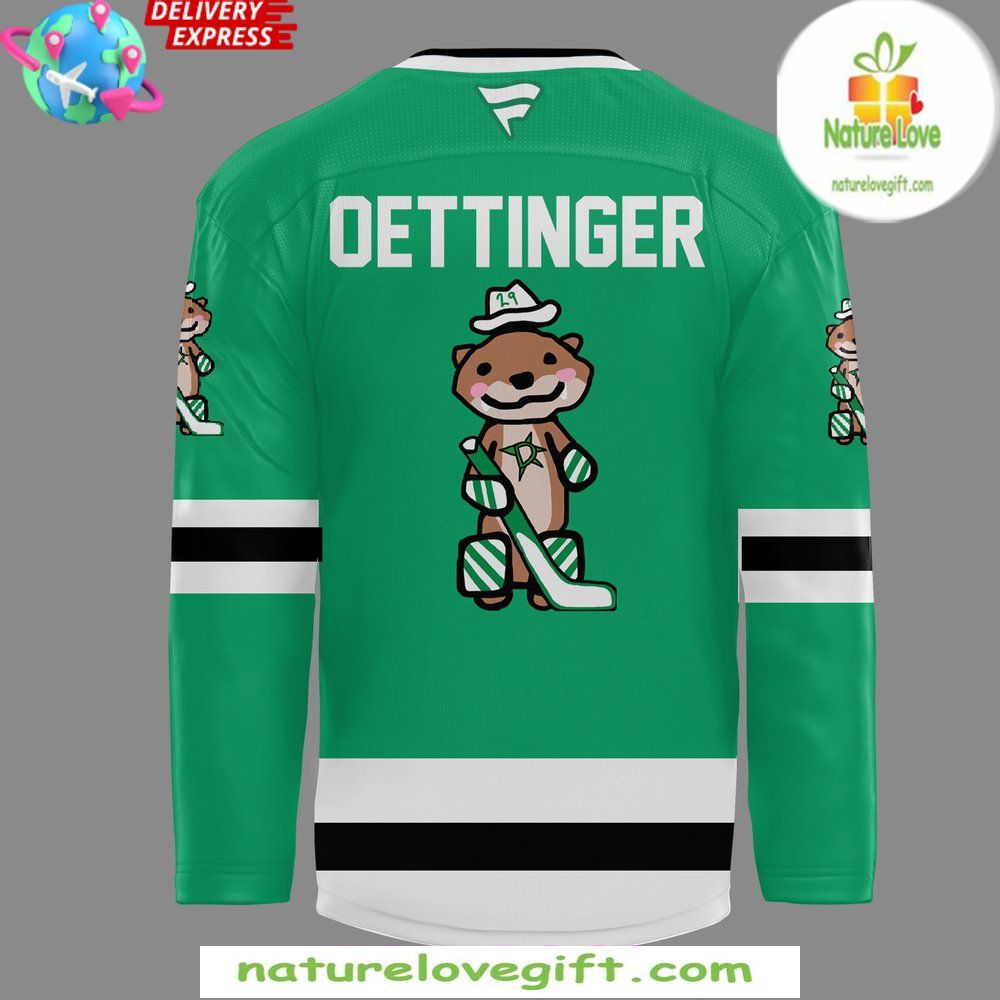Dallas Stars Jake Oettinger Green Away Hockey Jersey Dallas Stars Jake Oettinger Green Away Hockey Jersey