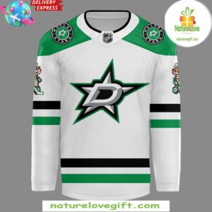 Dallas Stars Jake Oettinger White Away Hockey Jersey 1 Dallas Stars Oettinger White Away Special White Hockey Jersey
