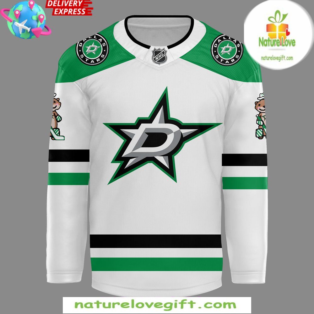 Dallas Stars Jake Oettinger White Away Hockey Jersey Dallas Stars Jake Oettinger White Away Hockey Jersey