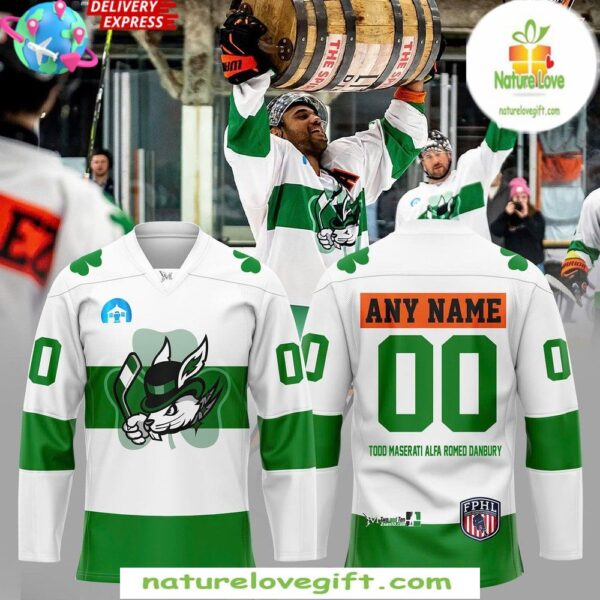 Danbury Hat Tricks St Patricks Day 2025 Hockey Jersey