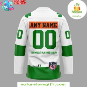 Danbury Hat Tricks St Patricks Day 2025 Hockey Jersey