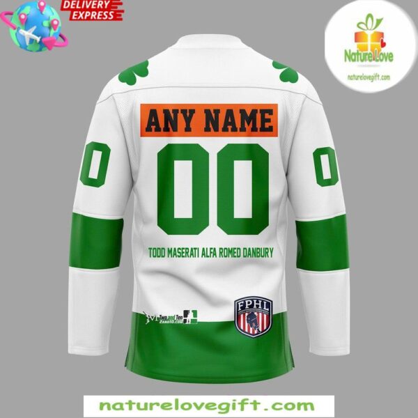 Danbury Hat Tricks St Patricks Day 2025 Hockey Jersey