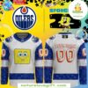 Edmonton Oilers Spongebob Hockey Jersey 25th Anniversary Custom