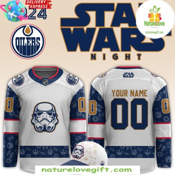 Edmonton Oilers Star Wars Night 2025 Hockey Jersey Custom